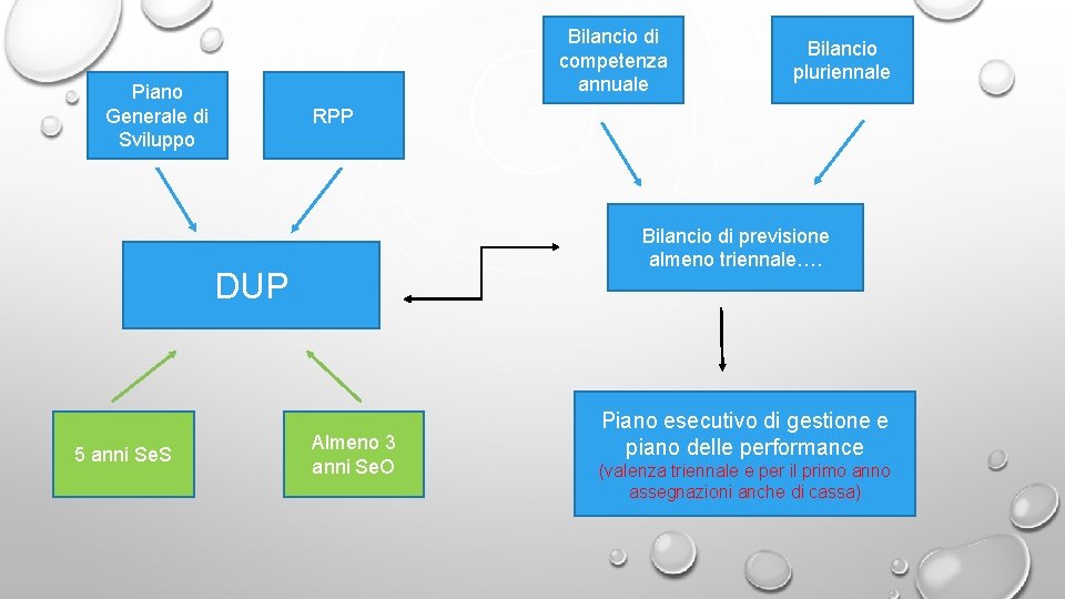 Piano Generale di Sviluppo Bilancio di competenza annuale RPP. Bilancio di previsione almeno triennale….