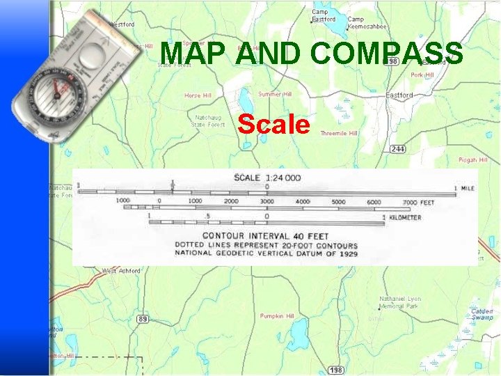 MAP AND COMPASS Scale Di. Trni 