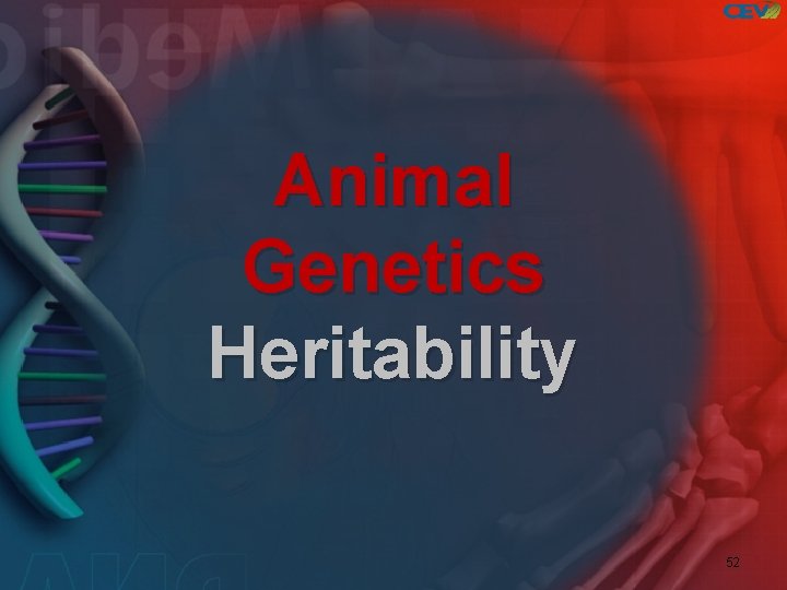 Animal Genetics Heritability 52 