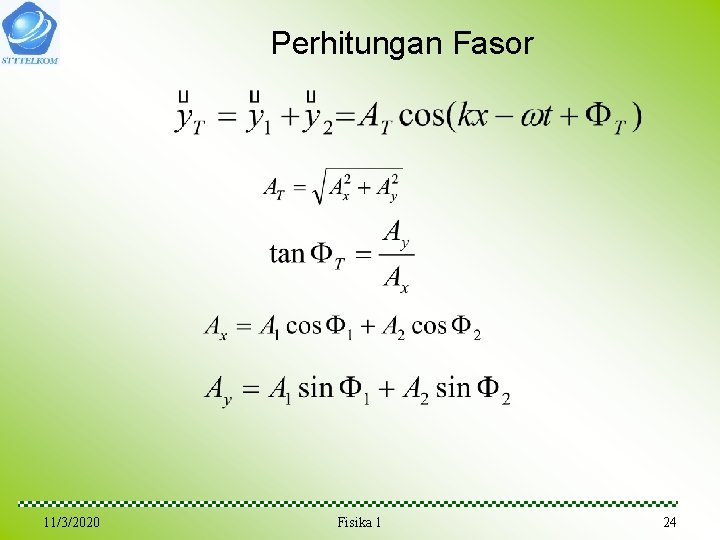 Perhitungan Fasor 11/3/2020 Fisika 1 24 Perhitungan Fasor 11/3/2020 Fisika 1 24