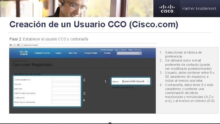 Creación de un Usuario CCO (Cisco. com) Paso 2: Establecer el usuario CCO y