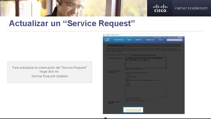 Actualizar un “Service Request” Para actualizar la información del “Service Request” haga click en: