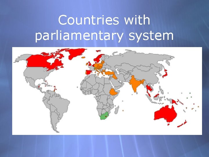 Countries with parliamentary system 