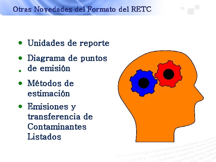 Otras Novedades del Formato del RETC · Unidades de reporte · Diagrama de puntos