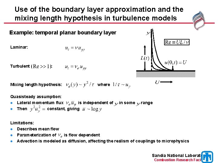 Use of the boundary layer approximation and the mixing length hypothesis in turbulence models