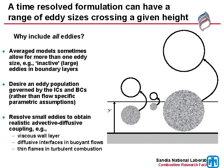 A time resolved formulation can have a range of eddy sizes crossing a given