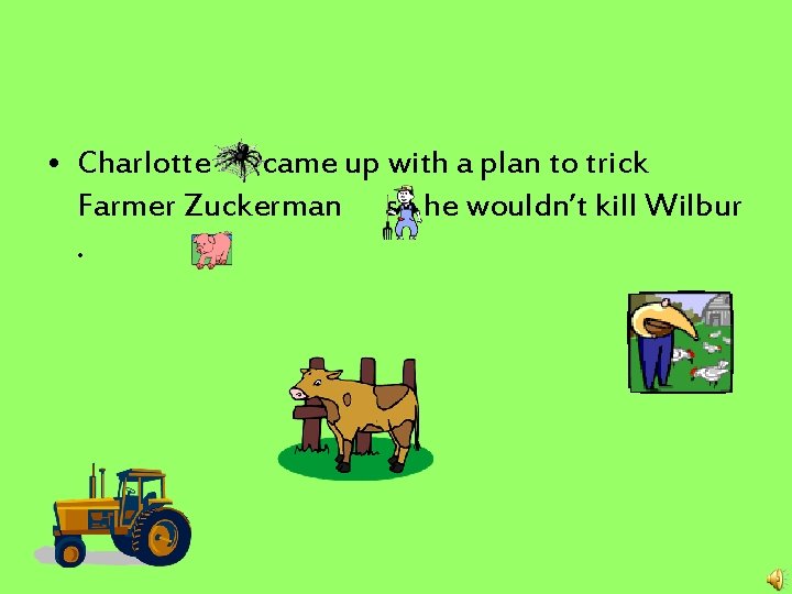  • Charlotte came up with a plan to trick Farmer Zuckerman so he