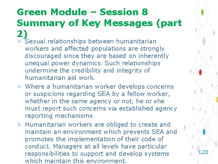 Green Module – Session 8 Summary of Key Messages (part 2) > Sexual relationships