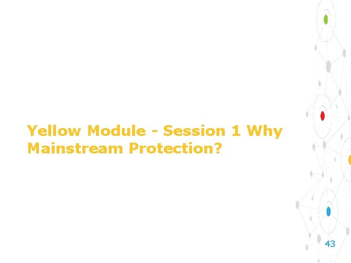 Yellow Module - Session 1 Why Mainstream Protection? 43 