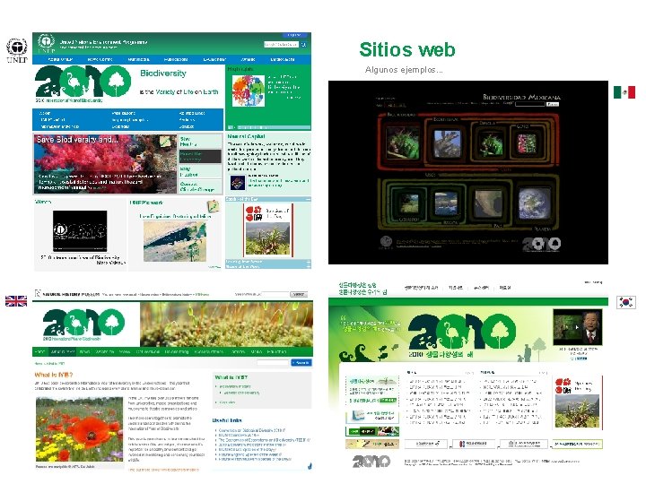 Sitios web Algunos ejemplos. . . 