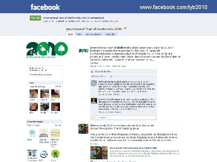 www. facebook. com/iyb 2010 La Diversidad Biológica es Vida La Diversidad Biológica es Nuestra