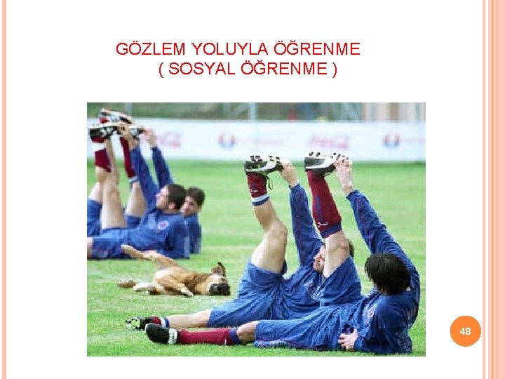 GÖZLEM YOLUYLA ÖĞRENME ( SOSYAL ÖĞRENME ) 48 