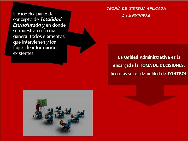 El modelo parte del concepto de Totalidad Estructurada y en donde se muestra en