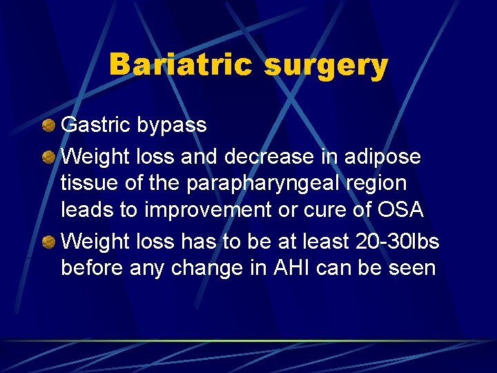 Bariatric surgery Gastric bypass Weight loss and decrease in adipose tissue of the parapharyngeal