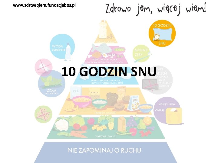 www. zdrowojem. fundacjabos. pl 10 GODZIN SNU 