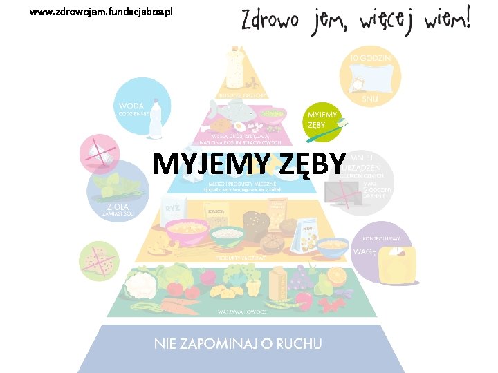 www. zdrowojem. fundacjabos. pl MYJEMY ZĘBY 