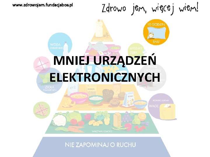 www. zdrowojem. fundacjabos. pl MNIEJ URZĄDZEŃ ELEKTRONICZNYCH 