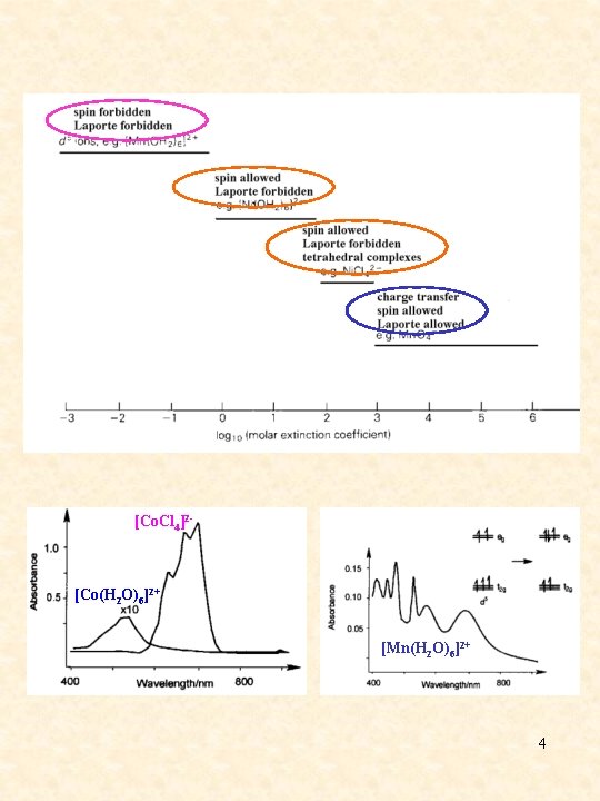[Co. Cl 4]2 - [Co(H 2 O)6]2+ [Mn(H 2 O)6]2+ 4 