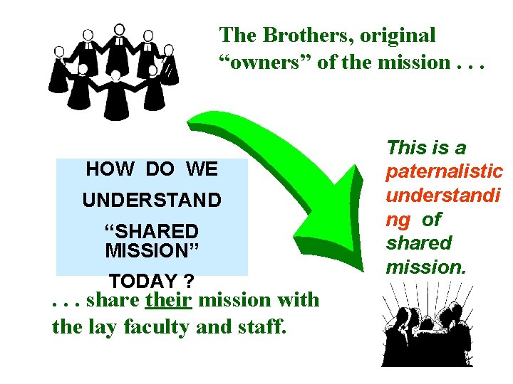 The Brothers, original “owners” of the mission. . . HOW DO WE UNDERSTAND “SHARED