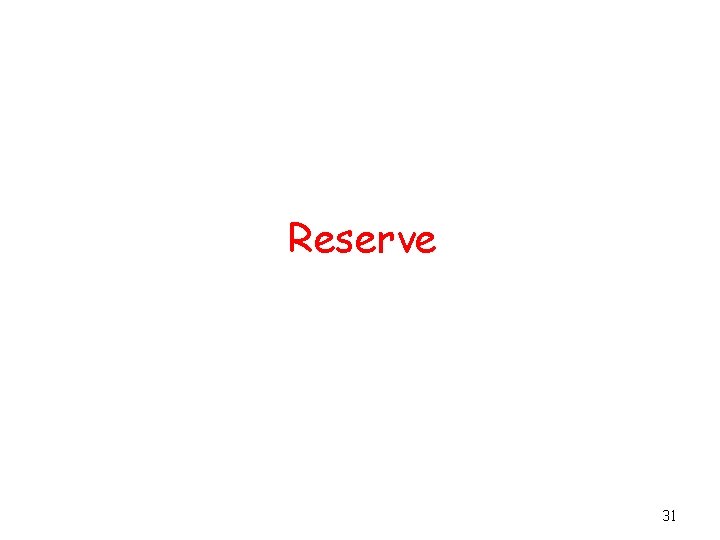 Reserve 31 