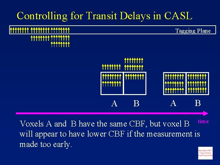 Controlling for Transit Delays in CASL Tagging Plane A B Voxels A and B