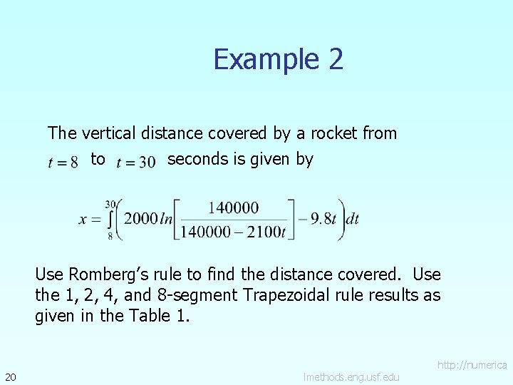 Example 2 The vertical distance covered by a rocket from to seconds is given