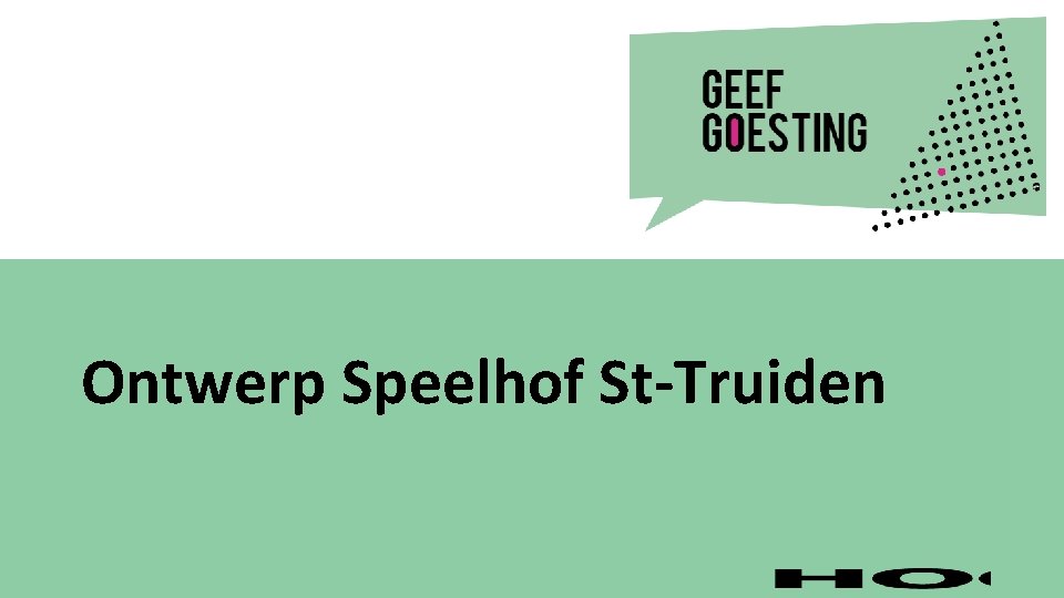 Ontwerp Speelhof St-Truiden 