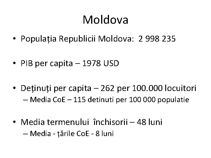 Moldova • Populația Republicii Moldova: 2 998 235 • PIB per capita – 1978
