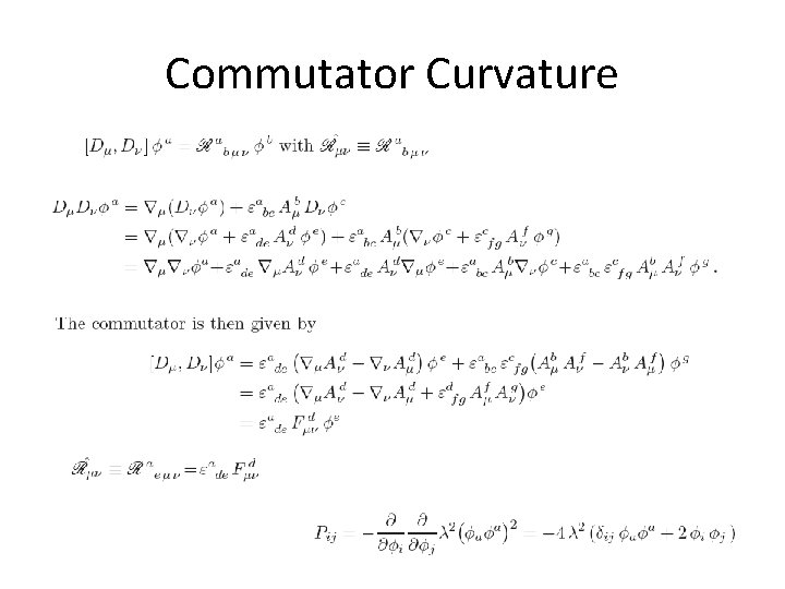 Commutator Curvature 