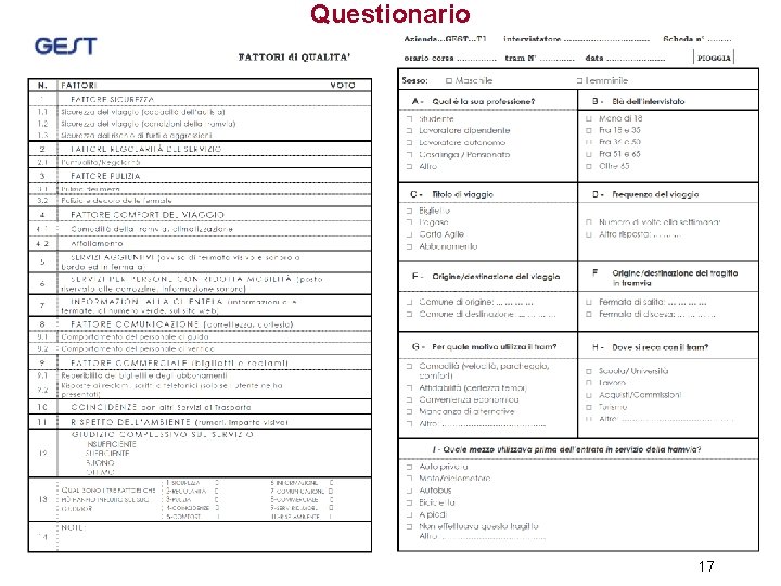 Questionario 17 