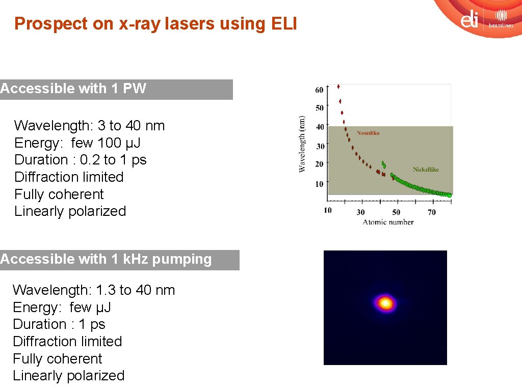 Prospect on x-ray lasers using ELI Accessible with 1 PW Wavelength: 3 to 40