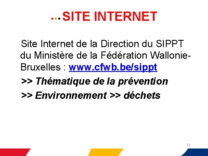  • • •   SITE INTERNET Site Internet de la Direction du SIPPT