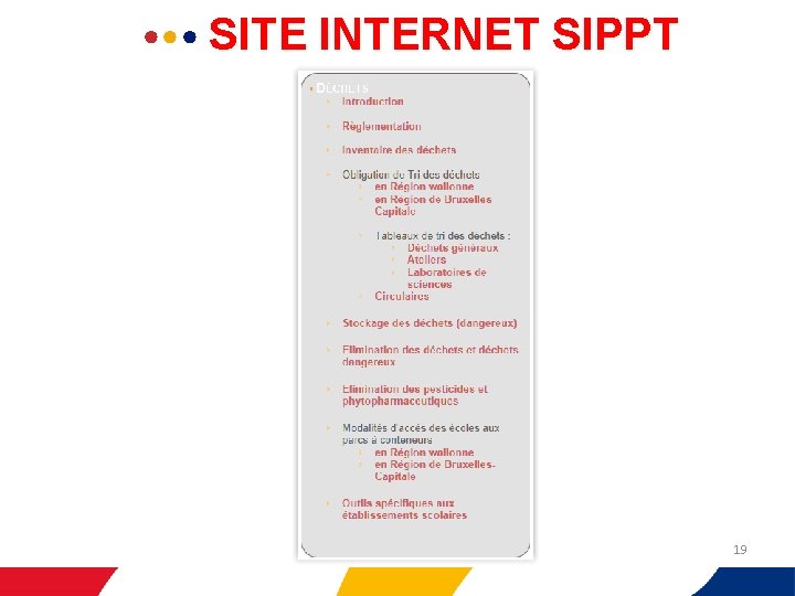  • • • SITE INTERNET SIPPT 19 