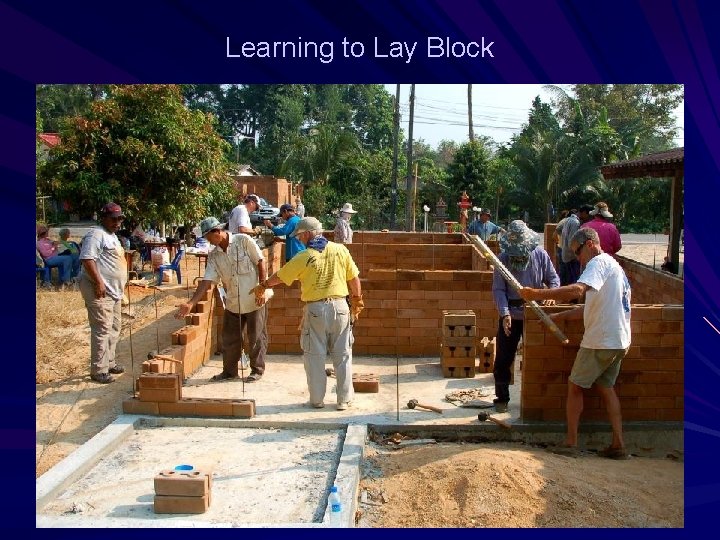 Learning to Lay Block 