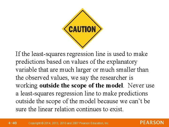 If the least-squares regression line is used to make predictions based on values of If the least-squares regression line is used to make predictions based on values of