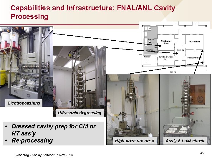 Capabilities and Infrastructure: FNAL/ANL Cavity Processing Electropolishing Ultrasonic degreasing • Dressed cavity prep for