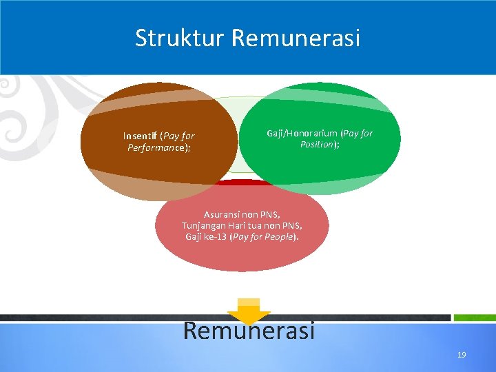 Struktur Remunerasi Insentif (Pay for Performance); Gaji/Honorarium (Pay for Position); Asuransi non PNS, Tunjangan