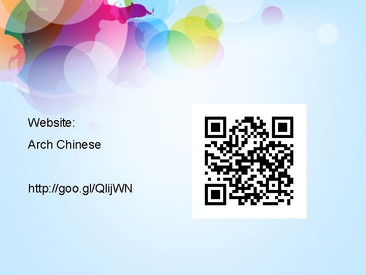 Website: Arch Chinese http: //goo. gl/Qlij. WN 