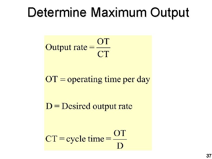 Determine Maximum Output 37 