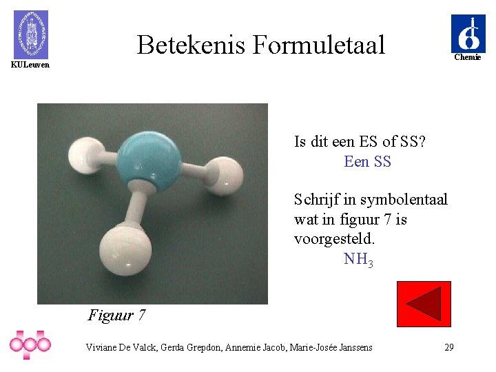 Betekenis Formuletaal Chemie KULeuven Is dit een ES of SS? Een SS Schrijf in