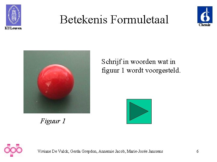 Betekenis Formuletaal Chemie KULeuven Schrijf in woorden wat in figuur 1 wordt voorgesteld. Figuur