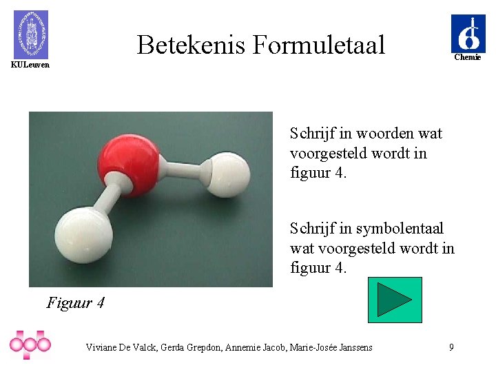 Betekenis Formuletaal Chemie KULeuven Schrijf in woorden wat voorgesteld wordt in figuur 4. Schrijf