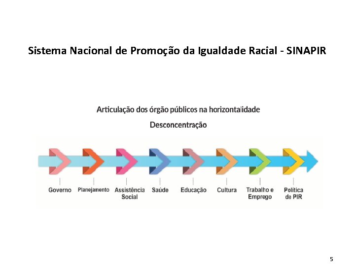 Sistema Nacional de Promoção da Igualdade Racial - SINAPIR 5 