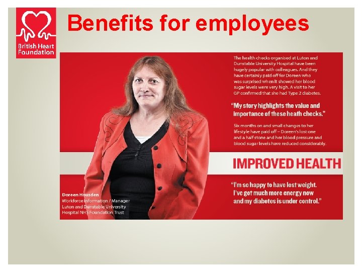 Benefits for employees 