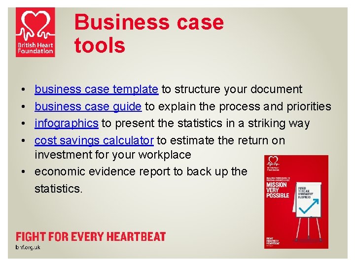 Business case tools • • business case template to structure your document business case