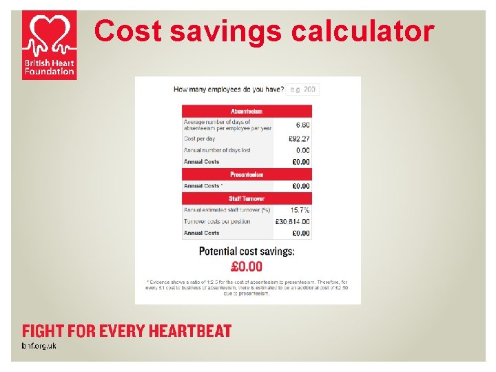 Cost savings calculator 