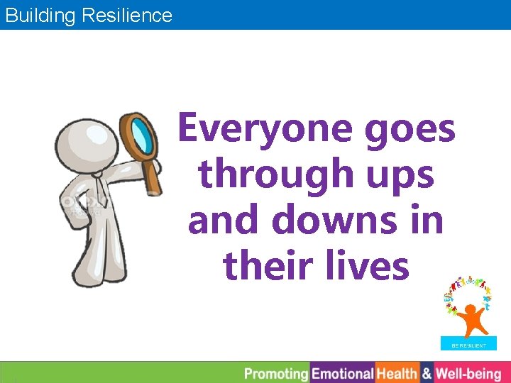 Building Resilience Everyone goes through ups and downs in their lives 