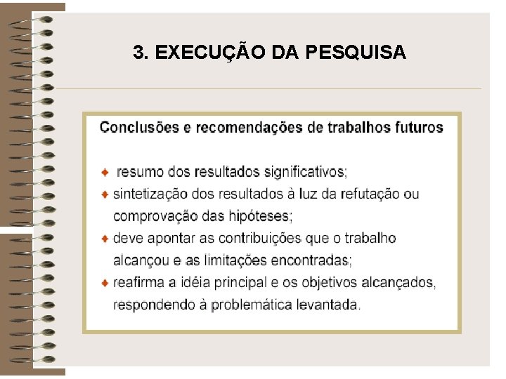 3. EXECUÇÃO DA PESQUISA 