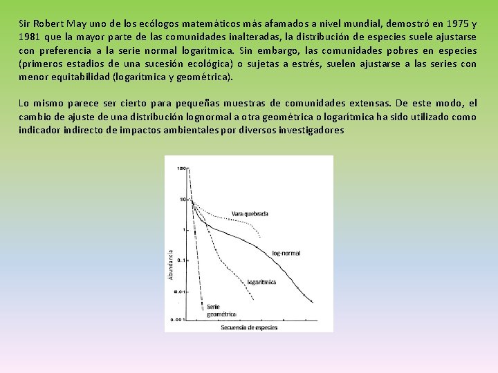 Sir Robert May uno de los ecólogos matemáticos más afamados a nivel mundial, demostró