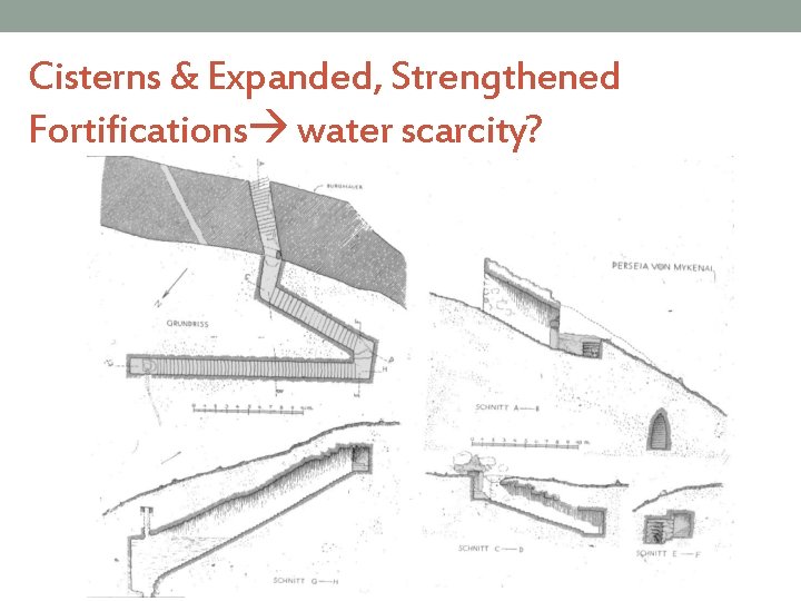 Cisterns & Expanded, Strengthened Fortifications water scarcity? 